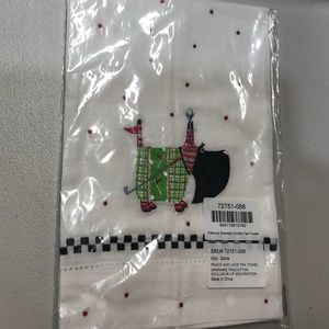 MacKenzie-Childs Patience Brewster Scottie Tea Towels - Set of 2 - NIP